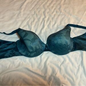 Cacique Deep Blue Lace Bra